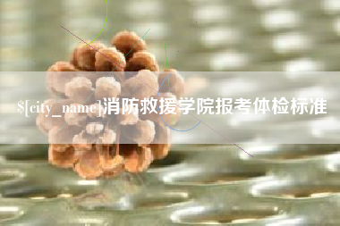 黑河消防救援学院报考体检标准