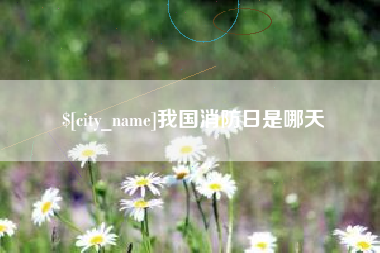 黑河我国消防日是哪天