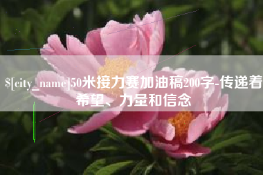 黑河50米接力赛加油稿200字-传递着希望、力量和信念