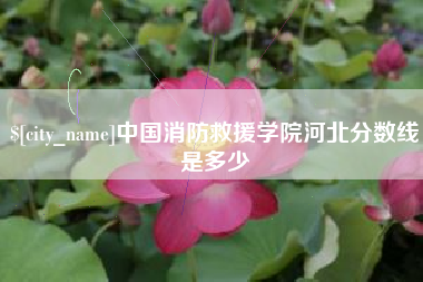 黑河中国消防救援学院河北分数线是多少
