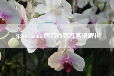 黑河西方命数九宫格解析