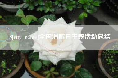 黑河全国消防日主题活动总结