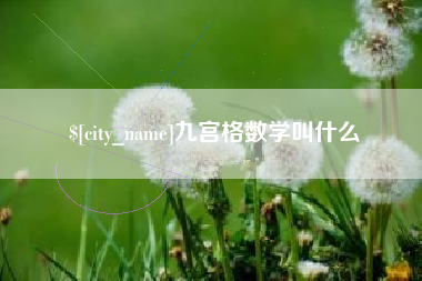 黑河九宫格数学叫什么