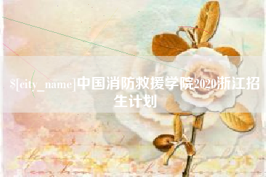 黑河中国消防救援学院2020浙江招生计划