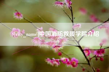 黑河中国消防救援学院介绍