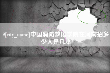 黑河中国消防救援学院在河南招多少人是几本