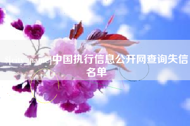 黑河中国执行信息公开网查询失信名单