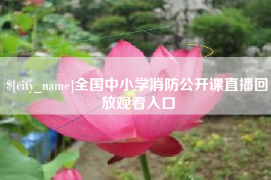 黑河全国中小学消防公开课直播回放观看入口