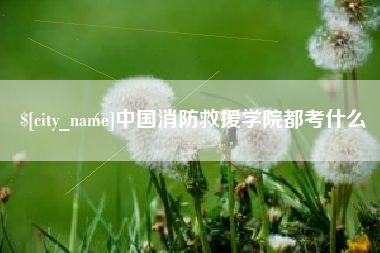 黑河中国消防救援学院都考什么