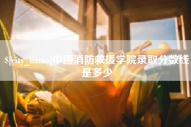 黑河中国消防救援学院录取分数线是多少