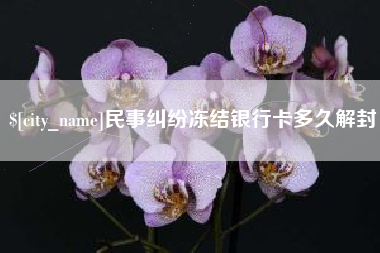 黑河民事纠纷冻结银行卡多久解封