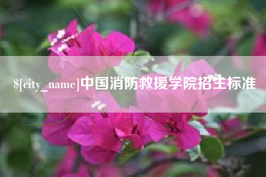 黑河中国消防救援学院招生标准