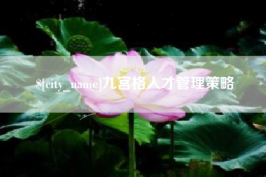 黑河九宫格人才管理策略