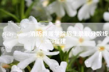 黑河消防救援学院招生录取分数线2020福建