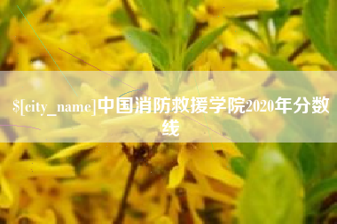 黑河中国消防救援学院2020年分数线