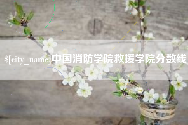 黑河中国消防学院救援学院分数线